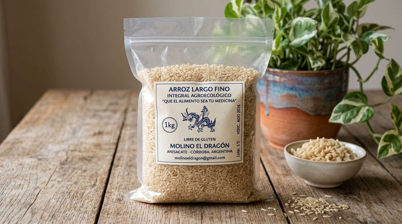Arroz Largo Fino Integral Agroeco 1Kg