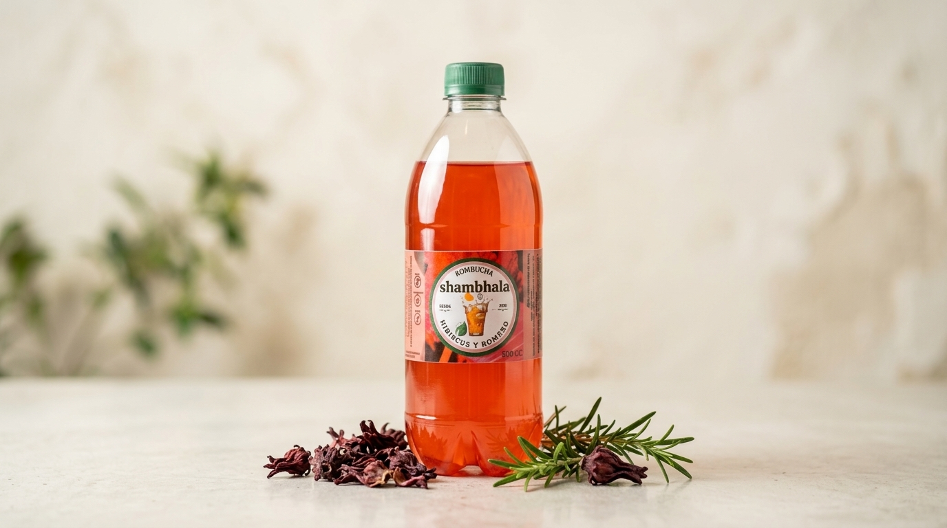 Kombucha Hibiscus y Romero 500cc